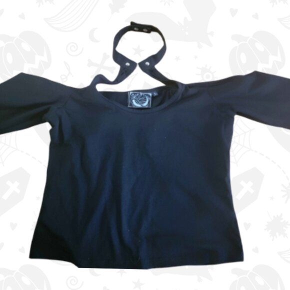 Killstar Collared Kitten Half Sleeve Top - Picture 1 of 1